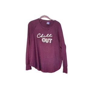 Secret Treasures Sleepwear Loungewear Womans Purple Top “Chill out” Size 4/6